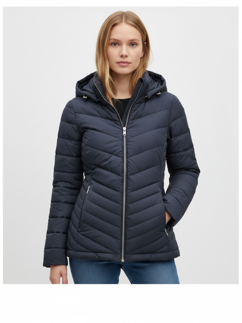 Tommy Hilfiger Quilted Hooded Puffer Jacket - Navy